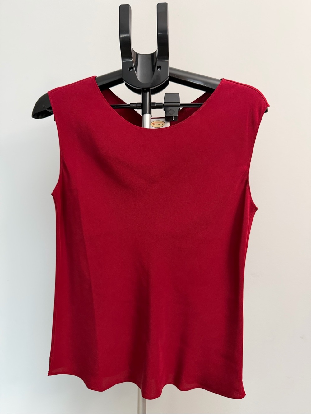 Talbots 100% Silk Sleeveless Shell Top in Deep Red